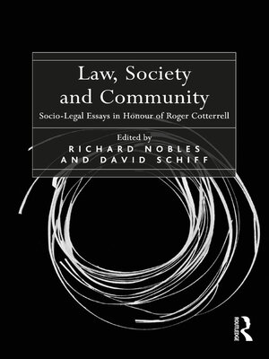 cover image of Law, Society and Community